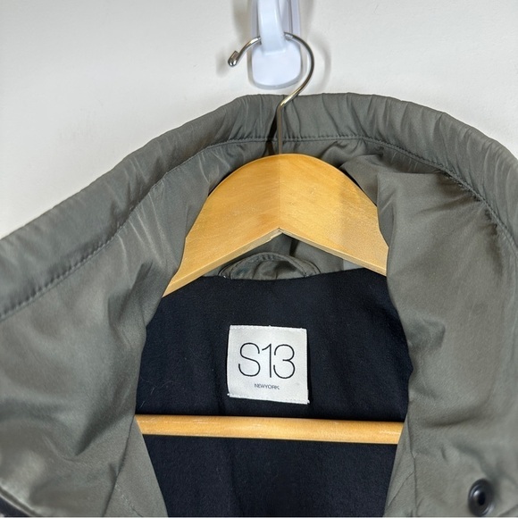 S13 New York Field Parka Jacket in Olive Green XS - Picture 4 of 10